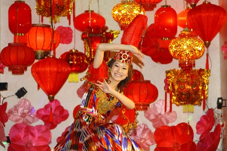 HONG KONG - FEB 16, Lantern Legend in Lingnan University, Hong Kong on 16 Feburary, 2011. It is an annual event to celebrate Chinese New Year.のeditorial素材