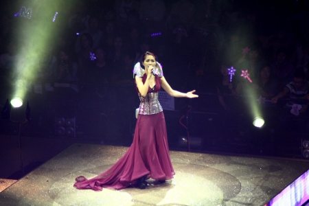HONG KONG - OCT 10, Miriam Yeung Ladies & Gentleman World Tour Live in Hong Kong on 10 October, 2010. She is one of the famous singer in Hong Kong.のeditorial素材