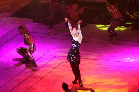 HONG KONG - OCT 10, Miriam Yeung Ladies & Gentleman World Tour Live in Hong Kong on 10 October, 2010. She is one of the famous singer in Hong Kong.のeditorial素材