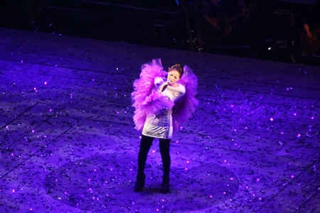 HONG KONG - OCT 10, Miriam Yeung Ladies & Gentleman World Tour Live in Hong Kong on 10 October, 2010. Raymond Lam is her guest on that night.のeditorial素材