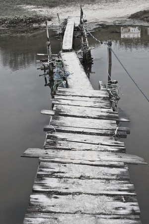 Lonely wooden pierの写真素材