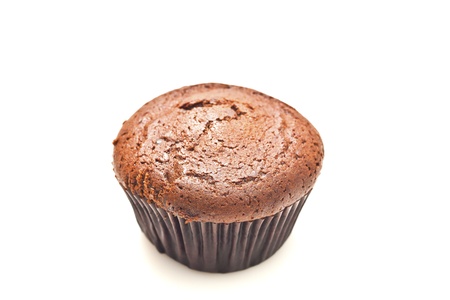 Chocolate cake isolated on white backgroundの写真素材