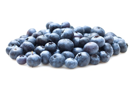 Blueberries isolated on white backgroundの写真素材