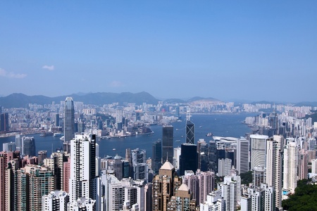 Typical scene of Hong Kong cityのeditorial素材