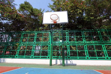 Basketball court in sunny dayのeditorial素材