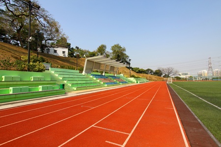 Stadium and running trackのeditorial素材