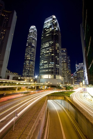 Hong Kong at nightのeditorial素材
