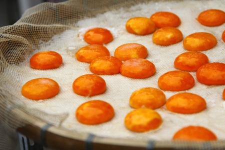 Salted eggs in Tai O fishing village of Hong Kongの写真素材
