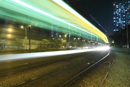 Traffic in Hong Kong, light rail. の写真素材