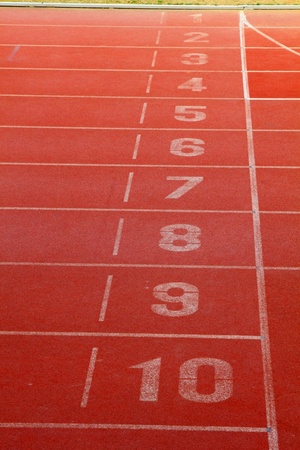 Running track lanes for athletesの写真素材