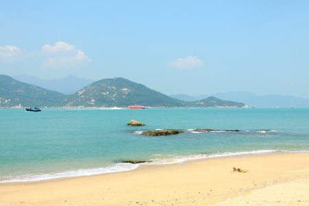Beach in Cheung Chau, Hong Kong.の写真素材