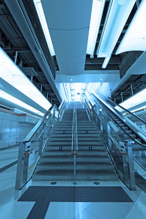 Stairs in train stationのeditorial素材