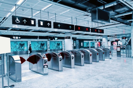 Entrance of a subway stationのeditorial素材