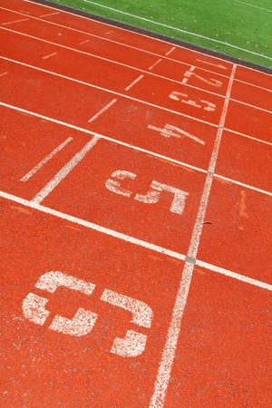 Running track for athletesの写真素材