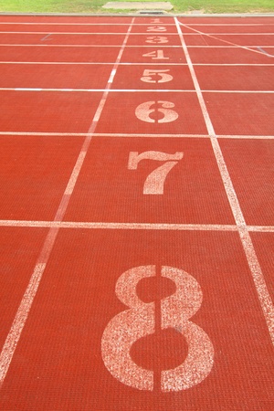 Running track lanes for athletesの写真素材