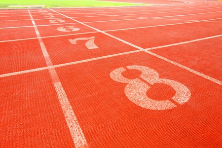 Running track lanes for athletesの写真素材