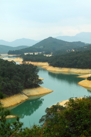 Tai Lam Chung Reservoir in Hong Kong の写真素材