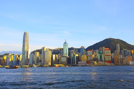 Hong Kong downtown at day timeのeditorial素材