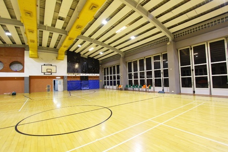 A perspective view of a basketball court のeditorial素材