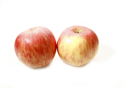 Apples isolated on white backgroundの写真素材