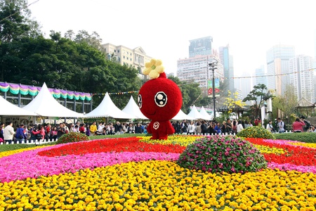 HONG KONG - MAR 12, Hong Kong Flower Show 2011 helds on Victoria Park, Hong Kong on 12 March, 2011. This year the theme flower was âPrimulaâ.のeditorial素材