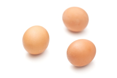 Eggs isolated on white backgroundの写真素材