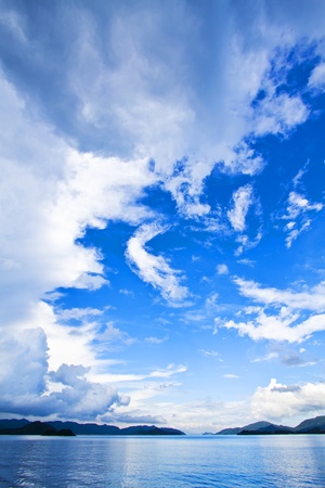 Landscape along the coast in Hong Kongの写真素材