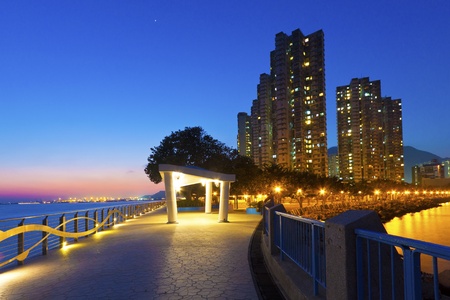 Sunset coast in Hong Kongのeditorial素材