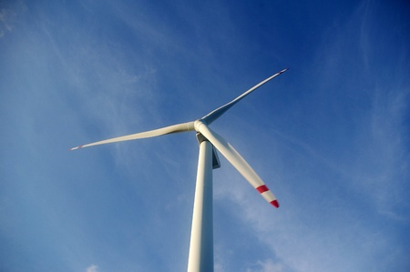 Wind turbine in Hong Kongの写真素材