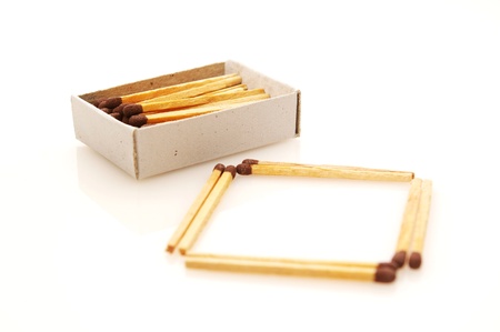Matches isolated on white backgroundの写真素材