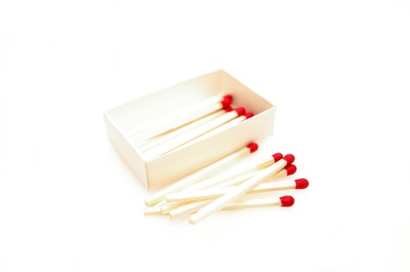 Matches isolated on white backgroundの写真素材