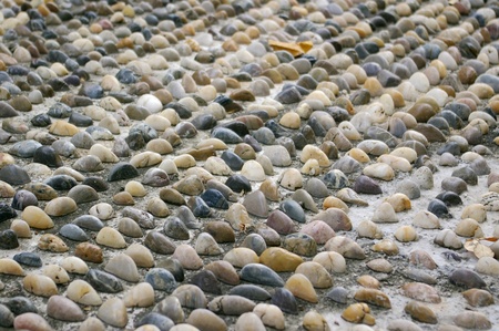 Pebbles stone backgroundの写真素材
