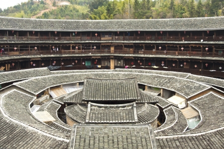 Fujian Tulou house in Chinaのeditorial素材