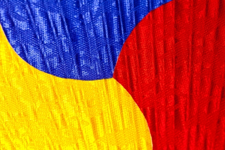 Korean color fan backgroundの写真素材