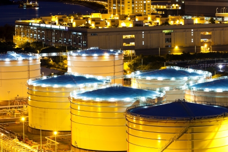 Oil tank in cargo service terminalの写真素材