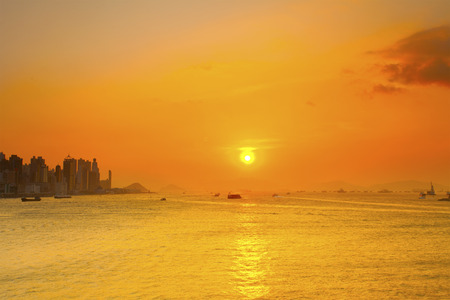 Sunset coast along the seaの写真素材