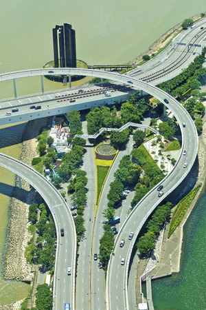 Highway in modern cityの写真素材