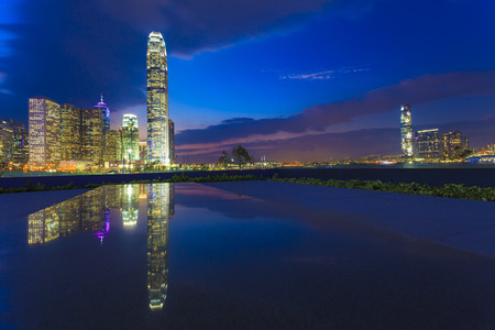 Hong Kong at nightの写真素材