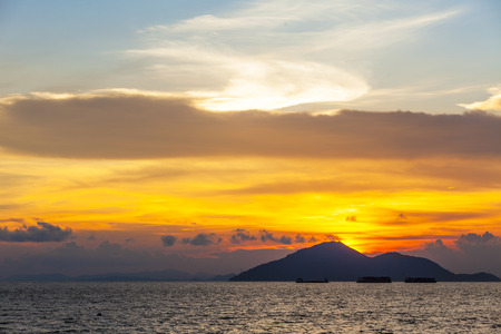 Sunset islandの写真素材