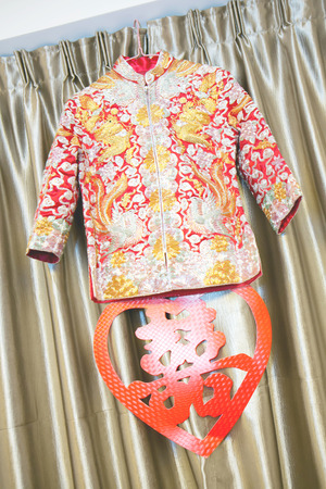 Chinese wedding clothesの写真素材