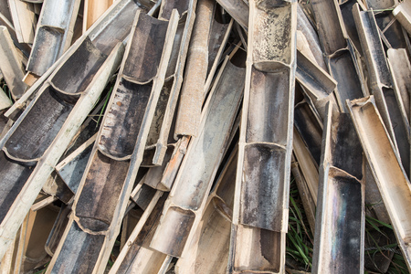 Bamboo for construction siteの写真素材