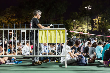 HONG KONG - JUN 4: People join the Memorials for the Tiananmen Square protests of 1989 in Victoria Park on 4 June 2015. According to the organization, 135,000 people attented the 26th anniversary.のeditorial素材