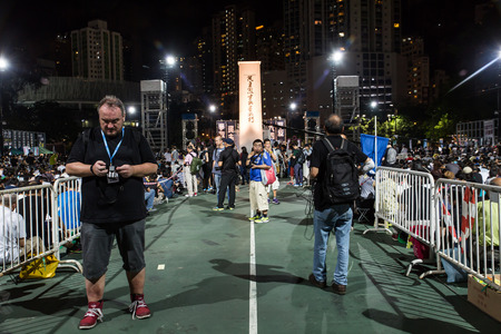 HONG KONG - JUN 4: People join the Memorials for the Tiananmen Square protests of 1989 in Victoria Park on 4 June 2015. According to the organization, 135,000 people attented the 26th anniversary.のeditorial素材