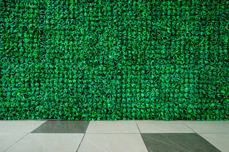 Plastic grass wall  texture for web backgroundの写真素材