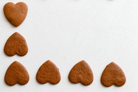 Chocolate hearts. on white background hearts. love for the towersの写真素材