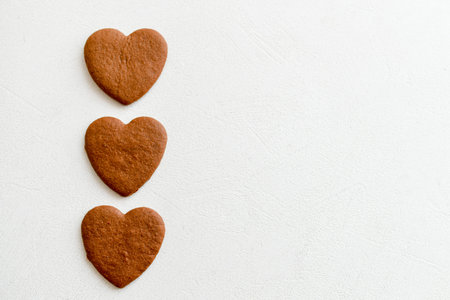 Chocolate hearts. on white background hearts. love for the towers.
