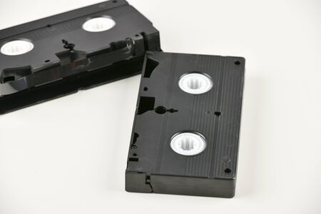 videotape. Old classic videotape on white background. Retro.の写真素材