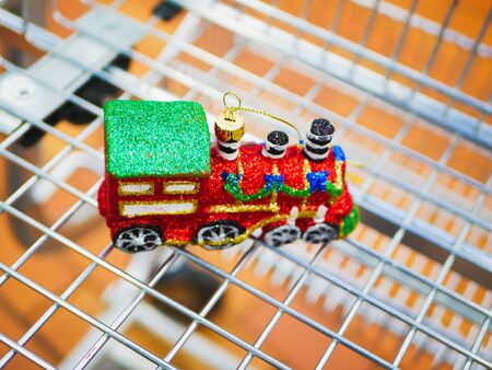 Cristmas presents. Gift Christmas toys. Shopping prizewinners from the storeの写真素材