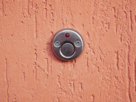 magnetic alarm button. Home Guard. Located on the street on the facade of the house