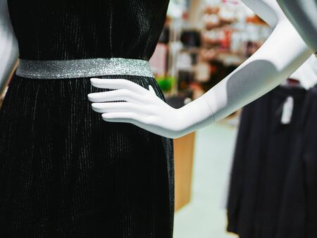 Mannequin hands close-up. Close-up of a female plastic mannequin hand. White handの写真素材